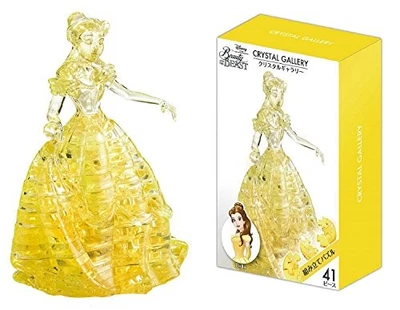 3D Jigsaw Puzzle 41 Pieces Crystal Gallery Beauty and the Beast Belle - Image 1 of 3