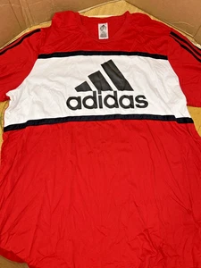 Adidas Herren 3XLT Block T-Shirt rot-weiß drei Schulterstreifen - Bild 1 von 12