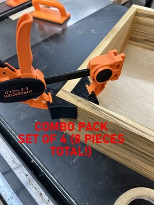 Adaptador de abrazadera de 90 grados 4pk (8pc) para abrazaderas de carpintería JORGENSEN E-Z Hold Foto 1 de 4