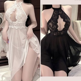 Women's Sexy-Lingerie Babydoll G-string Sleepwear Underwear Lace Dress Nightwear