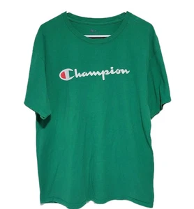 Champion Authentic Athleticwear Graphic T Shirt Large Unisex Green Shirt Sleeve - Picture 1 of 4
