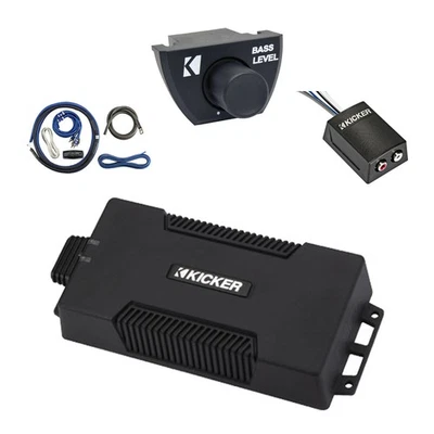 Kicker 48PXA6001 Waterproof 850W Mono Amplifier w/Kit, Remote, Stereo Converter - Image 1 of 4