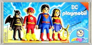 ★ Ferrero® ★ Neu ★ DC Playmobil ★ Komplettsatz mit 4 Figuren + 4 BPZ ★ - Bild 1 von 5