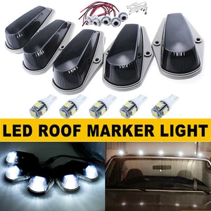 Smoke Cab Marker Roof Light w/ White LED Bulbs for Ford F150 F250 F350 1980-1997 - Picture 1 of 13