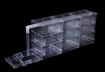 Double Pipe Rain Filter Box Acrylic Transparent For Fish Tanks Aquarium Supplies • 56.09€