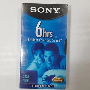 Cinta VHS 6 horas T-120 Sony estándar grado 1 (uno) - Imagen 1 de 4