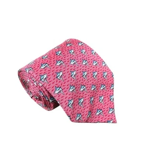 Vineyard Vines Pink Shark AOP Silk Mens AOP 3.5 Inch Width - Picture 1 of 5