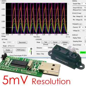 COMBO: iCP12 & GP2Y0A21YK0F - usbStick with Sharp Distance Sensor (10-80 cm) - Picture 1 of 11