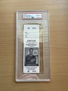 GORDIE HOWE SIGNED AUTOGRAPHED TICKET PSA/DNA GEM MT 10 - Picture 1 of 17