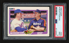 1990 FLEER NOLAN RYAN/MIKE SCOTT #636 SUPER STAR SPECIALS 300 K CLUB PSA 9 MINT