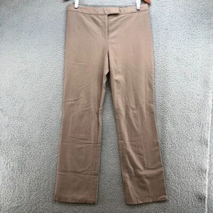 Alexander McQueen Wool Dress Pants Womens 46 12 Beige Straight Leg High Rise - Picture 1 of 9