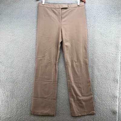 Pantalones de vestir de lana Alexander McQueen para mujer 46 12 beige pierna recta tiro alto Foto 1 de 4