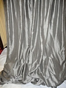 PERI GRAY SPELLBOUND TEXTURED (2) PINCH PLEATED PANELS WINDOW CURTAINS 32 X 106 - Picture 1 of 12