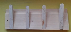 Wooden Coat Hook Rack with four Hooks - Picture 1 of 1