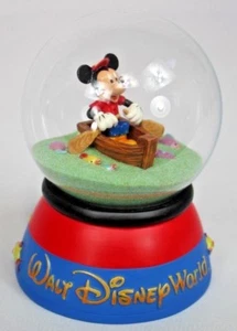 Walt Disney World Attractions World Mickey Mouse Glass Green Sand Globe Fish - Picture 1 of 7