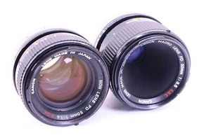 LOT Canon FD 50MM F1.4 SSC 50MM F3.5 MACRO Lenses BL BREECH LOCK FREE SHIPPING - Picture 1 of 15