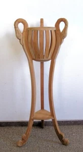 Blumensäule Blumenständer Naturbelassen Massivholz Schwan - Bild 1 von 7