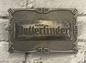 Vintage Butterfinger Pewter Belt Buckle Lewis Buckles Chicago - Picture 1 of 3