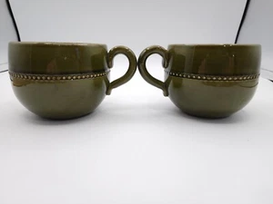 Zwei MCM Kaffeetassen HOGANAS KERAMIK olivgrün 12 Unzen Sweden Made PAAR 650 - Bild 1 von 7