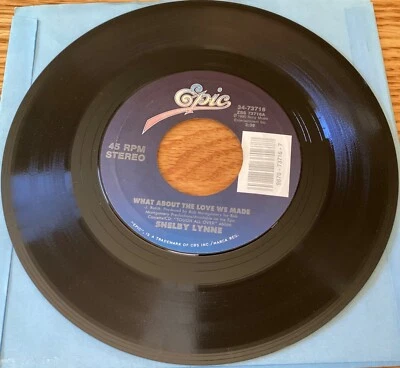 Shelby Lynne “What About The Love We Made / I’ll Lie Myself To Sleep” 7" 45 rpm - Image 1 of 4