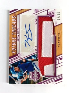 2019 Elite Extra Edition Future Threads Signatures Purple 12/15, Kevin Smith - Picture 1 of 4