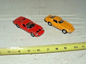 2 OLD VINTAGE DIE CAST TOY CAR Solido Lamborghini Miura Politoys Ferrari 275 GTB - Picture 1 of 3