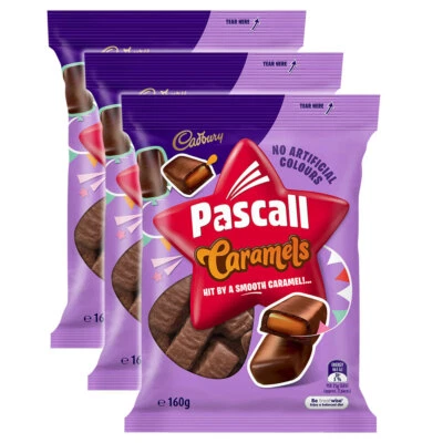 3x Cadbury 160g Caramels w/ Chocolate Sweet/Treat Pantry Confectionery/Candy - image 1 of 3