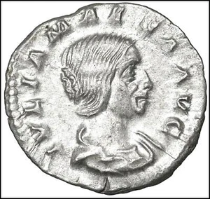 Julia Maesa AR Denario antigua moneda de plata romana Imperio de Roma Imperial - Imagen 1 de 2