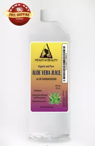 ALOE VERA JUICE ORGANIC WHOLE LEAF NATURAL MOISTURIZER by H&B Oils Center 32 OZ - Picture 1 of 12
