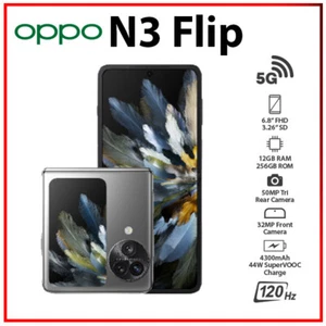 OPPO Find N3 Flip 5G 12GB+256GB BLACK GLOBAL Ver. Dual SIM Android Cell Phone - Picture 1 of 6