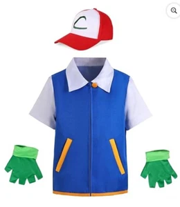 Men Adult Ash Ketchum Costume Boys Halloween Cosplay Outfit Set Clothes Anime~פ - Picture 1 of 1
