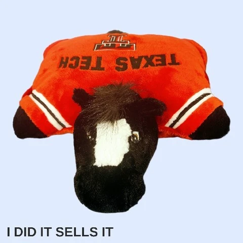 Texas Tech Red Raiders Large 18" Mascot Pillow Pet - NCAA Cover