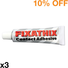 3 x Fixathix Permanent Bonding Contact Adhesive 30g
