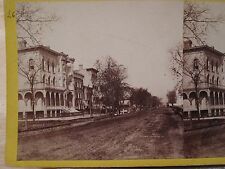 ANTIQUE MICHIGAN AVE CHICAGO STEREOVIEW PHOTO FASSETT PHOTOGRAPHER OF LINCOLN