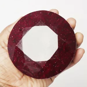 Piedra preciosa suelta facetada corte redondo rubí rojo tamaño grande natural 1000 quilates FJ-958 - Imagen 1 de 4
