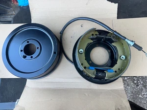 Defender Td5 300tdi handbrake plate & drum new Cable& Shoes Transmission - Picture 1 of 6