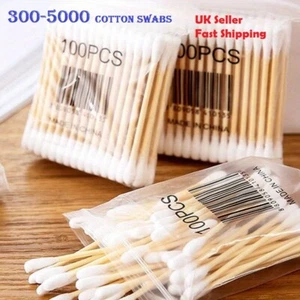 300-5000 Wattestäbchen für Ohr Make-up und Reinigung Bambus natürlich Zero Waste UK - Bild 1 von 8
