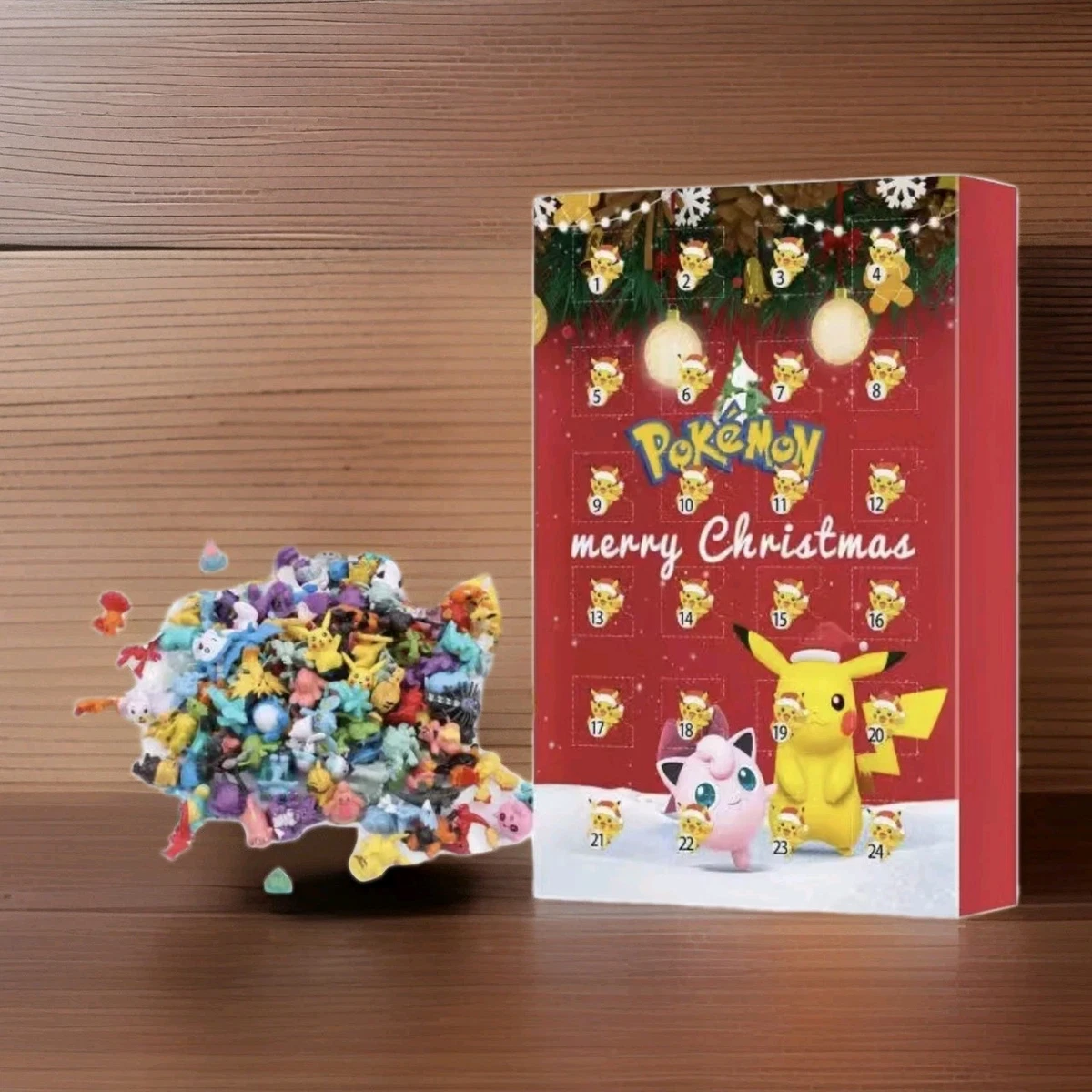 MOEMOE BABY Weihnachts-Bauklötze Adventskalender – 24 Geschenke Mit 1123 Bausteinen, Fördert Kreativität