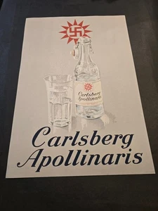 Antique Carlsberg Beer Danish Denmark Poster sign advertisement - Picture 1 of 3