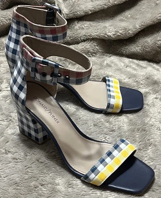 Donald Pliner Watson многоцветный имбирь кожаный каблук платье сандалии женщин 8 М - Изображение 1 из 4