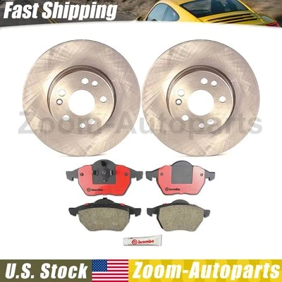 Kit de rotores e pastilhas de freio dianteiro Brembo OE cerâmica para 1998 1999 Volkswagen Passat - Imagem 1 de 4