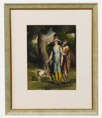 Harold Hope Read (1881-1959) - Framed Watercolour, A Walk in the Park - image 1 of 4