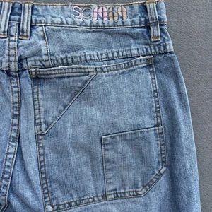 Sean John 1969 Patchwork Distressed Denim Jeans Light Wash 36 Hip Hop Skater Y2K - Picture 1 of 20