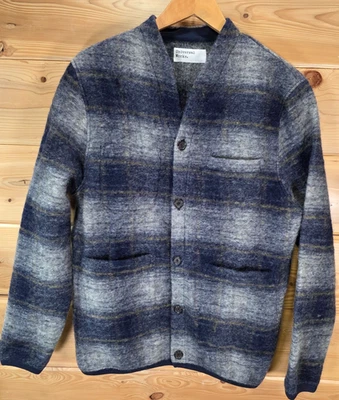Universal Works Wool Button Down Cardigan Chore Sweater Grey Men's READ - Image 1 of 4