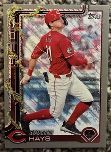 2025 Topps Holiday Austin Hays Gray Snowflake Metalic #H67 Reds - Picture 1 of 2