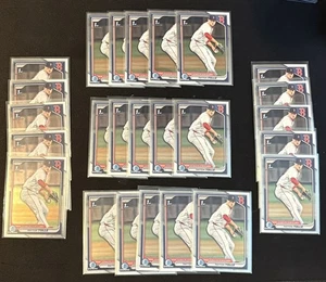 Payton Tolle 2024 1st Bowman Draft Chrome 1st LOT (25) Red Sox #BDC63 Top 100 - Picture 1 of 1