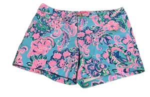 Nuovo con etichetta! Pantaloncini donna Lilly Pulitzer Callahan Blue Horizon taglia 6 rosa e bianco - Foto 1 di 7