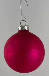 Alter Vintage Antik Weihnachten Weihnachtsschmuck Dekoration - Rot Matt Kugel - Bild 1 von 6