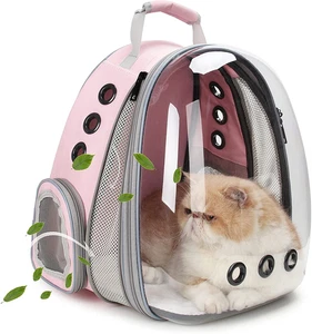 Mochila transportadora gato rosa erweiterbar burbuja viaje maskottchen uso außen - Bild 1 von 12
