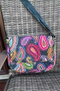Vera Bradley Umhängetasche Messenger Laptoptasche gesteppt Paisley-rosa, blau usw. - Bild 1 von 17